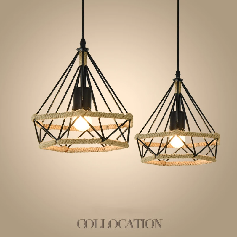 Американский винтажный подвесной светильник s промышленный Лофт лампа E27