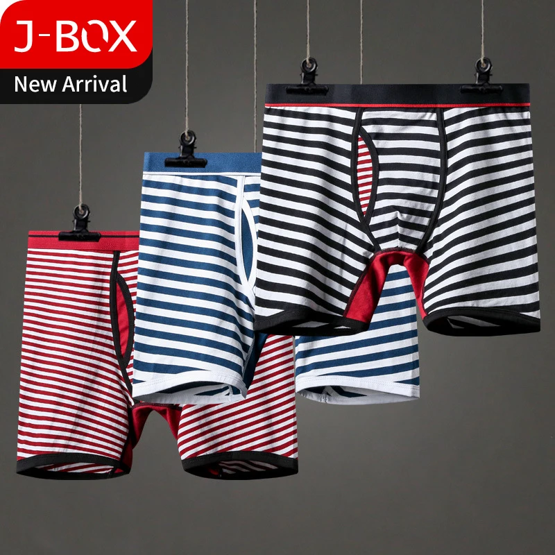 J BOX бренд 1 шт. мужское сексуальное нижнее белье мужские Длинные боксеры