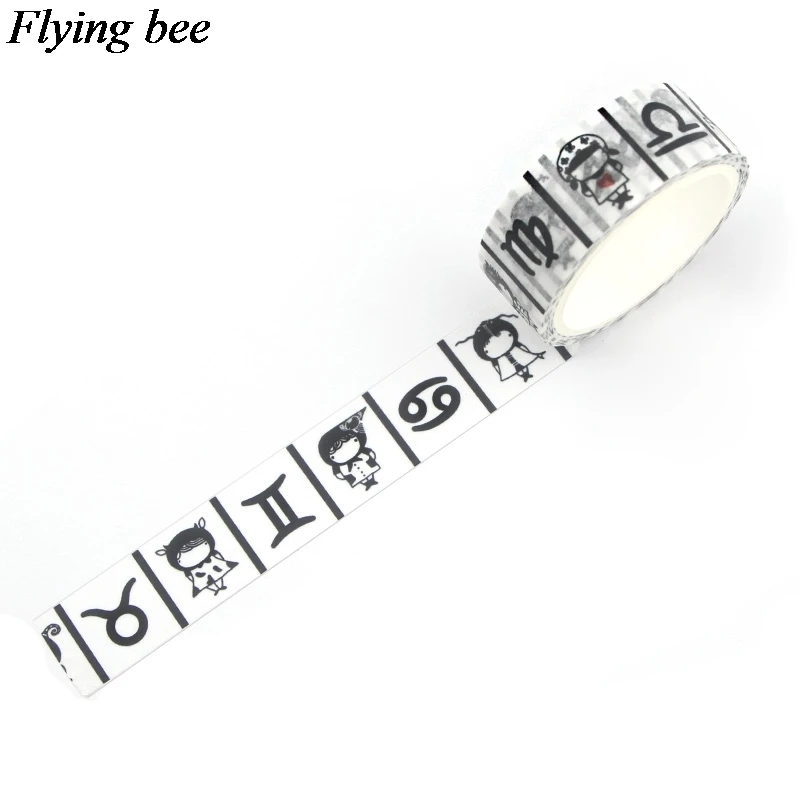 Flyingbee 15mmX5m Бумага васи лента фильм креативная клейкая DIY Скрапбукинг стикер
