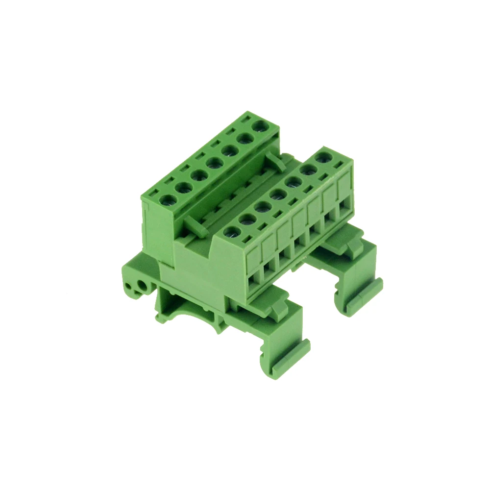 1 комплект 2EDG-UKR-5.08mm Тип рельса безsolderless разъем штыревого соединения ряд стыкового соединения монтажный 35 мм рельсовый клеммный блок Butt 2P 4P 10 - Цвет: 7P