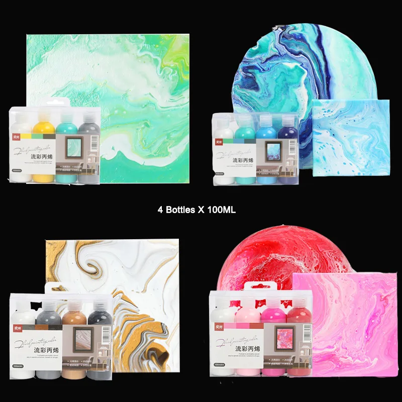 100 _ набор жидких мраморных красок силиконовое масло акриловое розлив средний