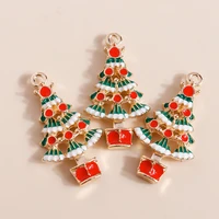 10pcs 1629mm fanny christmas tree charms for jewelry making diy necklaces earrings making accessories new year jewelry findings