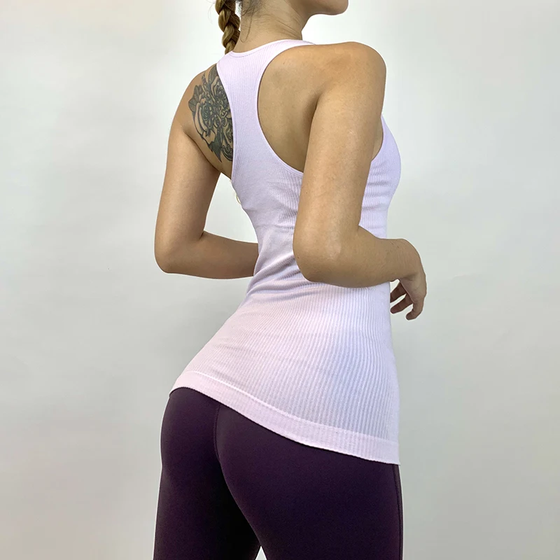 Women Sleeveless Running Shirts Sexy Exposed Navel Yoga T-shirts Solid Sports Quick Dry Fitness Gym Tops For | Спорт и развлечения