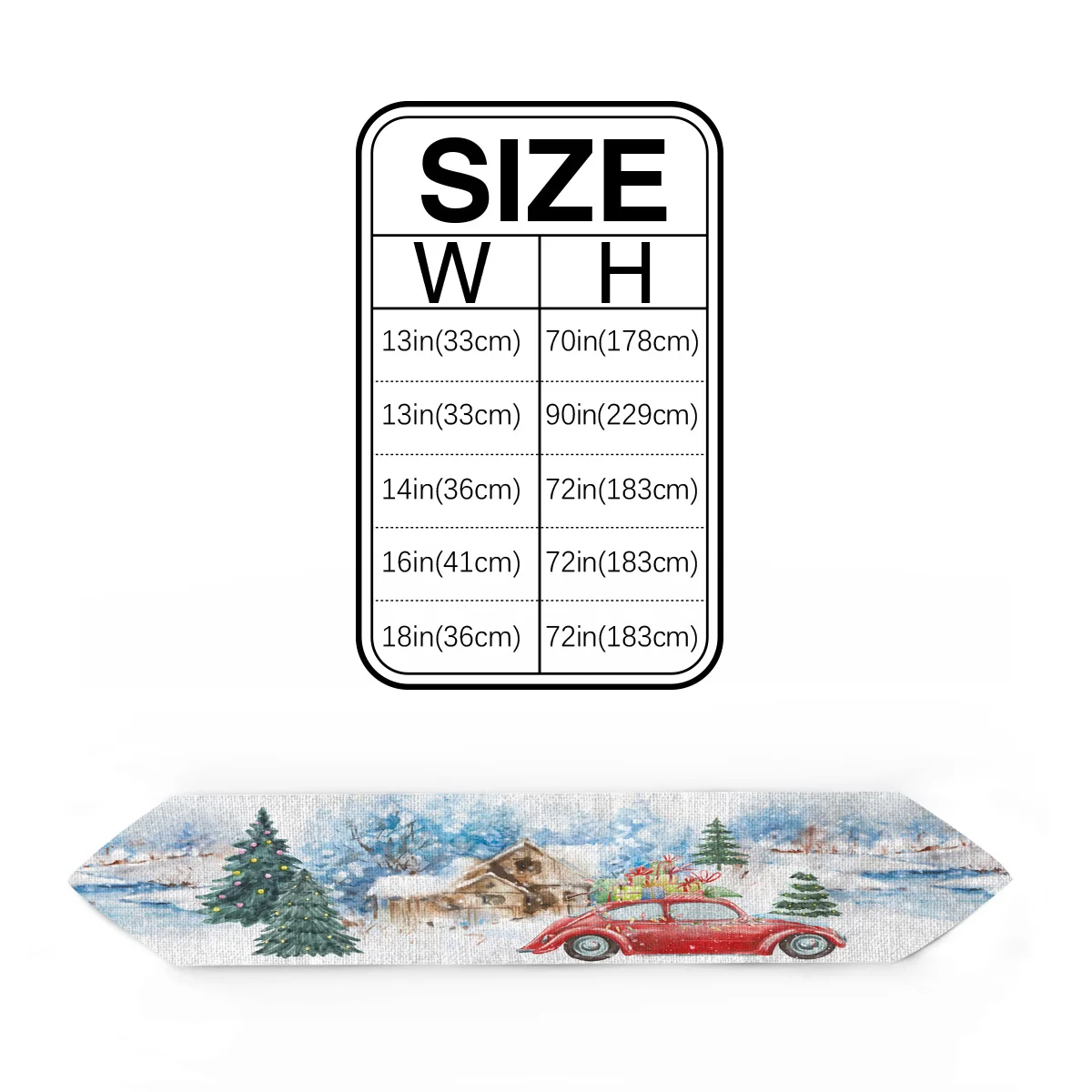 Рождественская елка Снежная сцена подарок напечатанный автомобиль Настольная