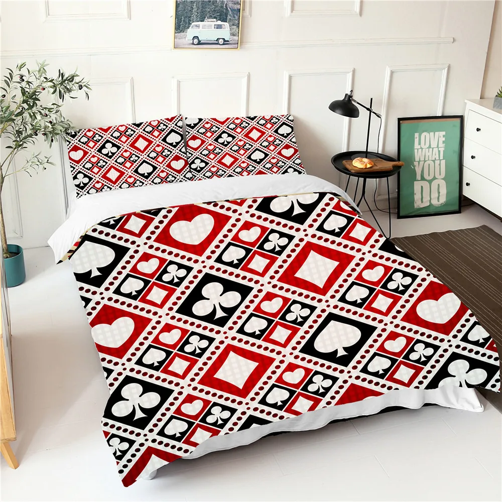 

Creative Bedroom Comforter Set Fast Food Mptif Double Bedspread With Pillowcases Soft Duvet Cover Winter Bedroom Clothes