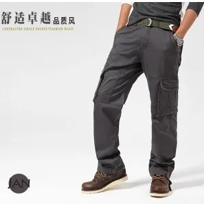 Мужские однотонные уличные брюки молодежные карго из 2021 хлопка 100%|Повседневные