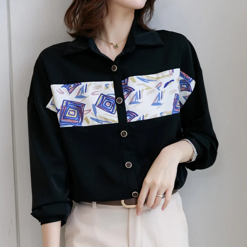 

women's design Shirt small Hong Kong style shirt spring 2021 new fashion long sleeve foreign temperament Chiffon Top