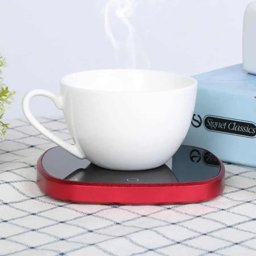 

Home Touch Coffee Mug Warmer Electric Beverage Cup Warmer Plate for Office/Home Red Touch sensing Heating Coaster Mat