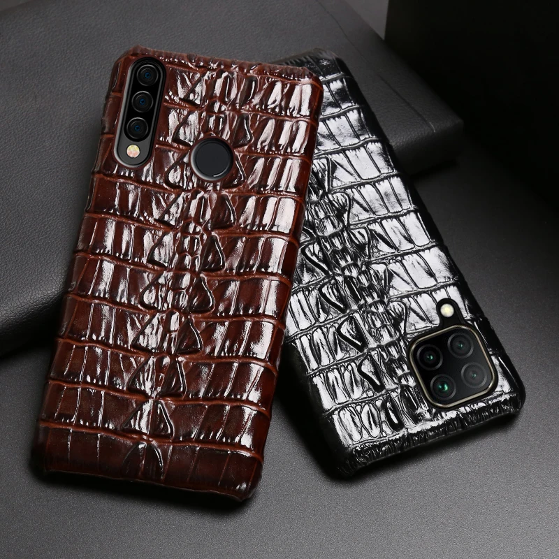 Чехол крокодиловый для Huawei P10 P20 P30 lite Y9 Y7 P Smart 2019 Mate 10 20 Pro Honor 7X 7A 8 8X 9X | Мобильные