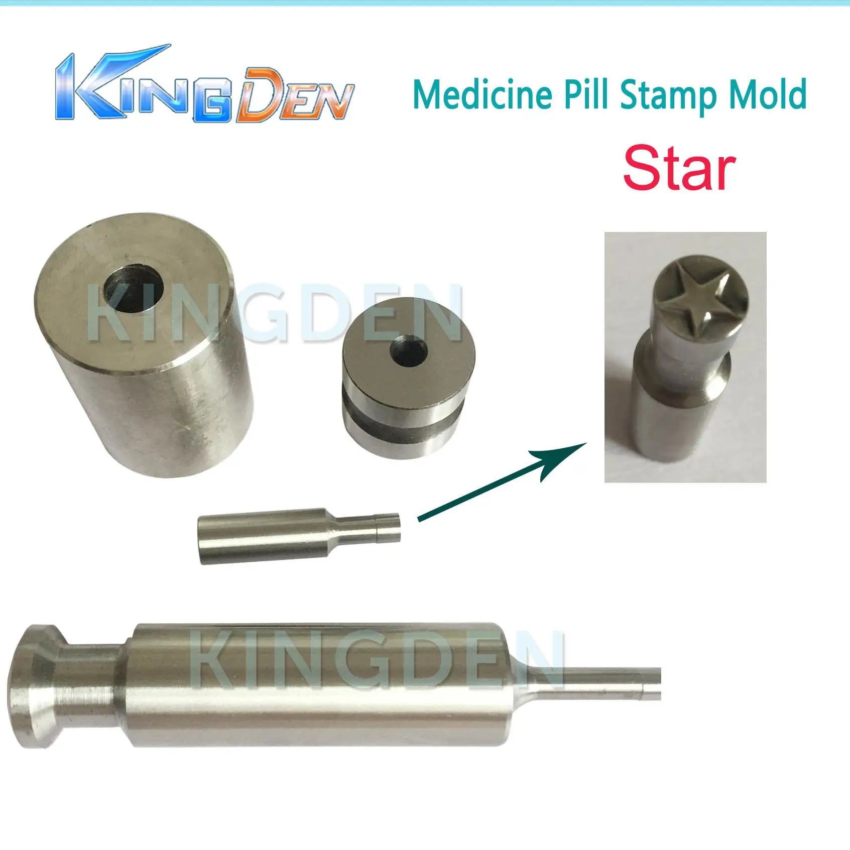 star 8mm KINGDEN небольшой ручной домашний молоток стучать таблетка пресс-машина Плесень ручной работы, чтобы сделать западные таблетки - Цвет: star 8mm