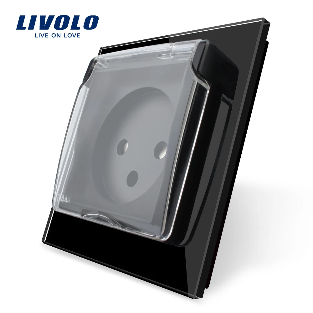 Livolo французский Мощность гнездо Израиль с украшением в виде кристаллов стекло