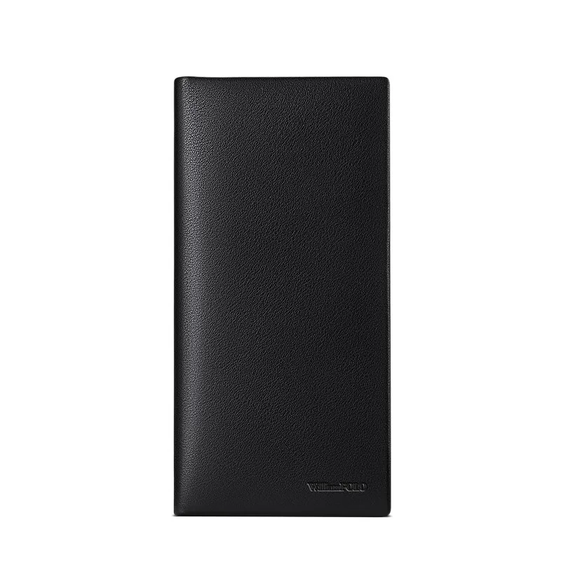 WILLIAMPOLO New Men's wallet long leather wallet fashion business wallet vertical folding wallet