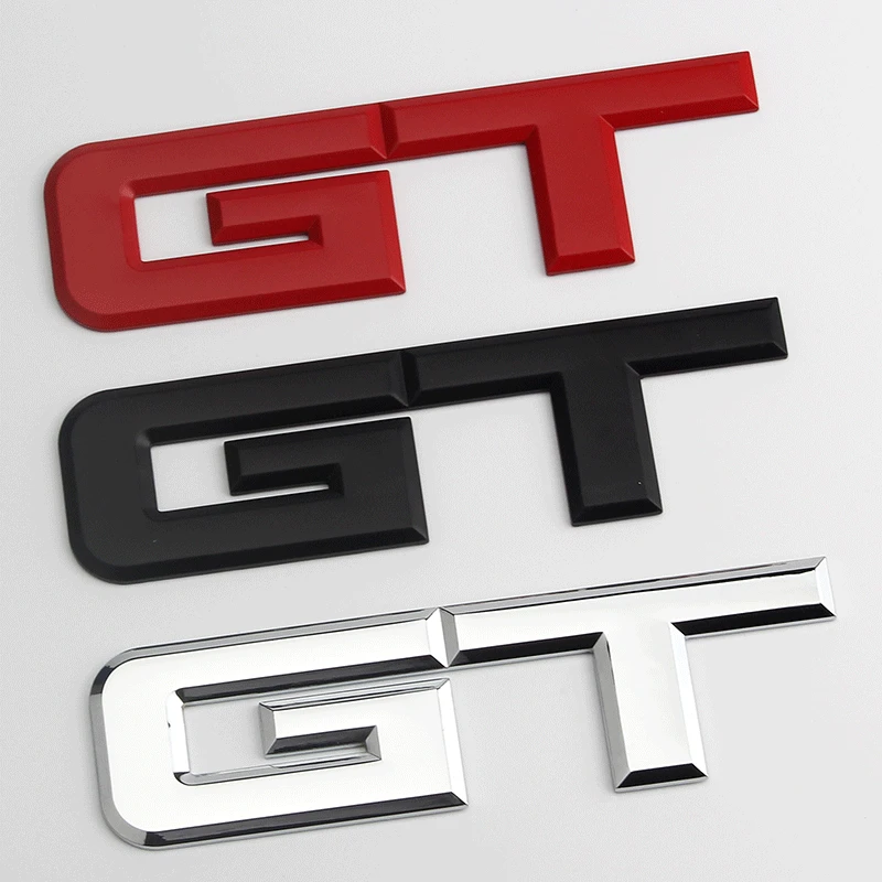 

2X 3D metal chrome 3 colors GT SPORT Rear Emblem Badge Ford Mustang GT Mustang 2.3T Edition Emblem Badge autocar Car Stickers