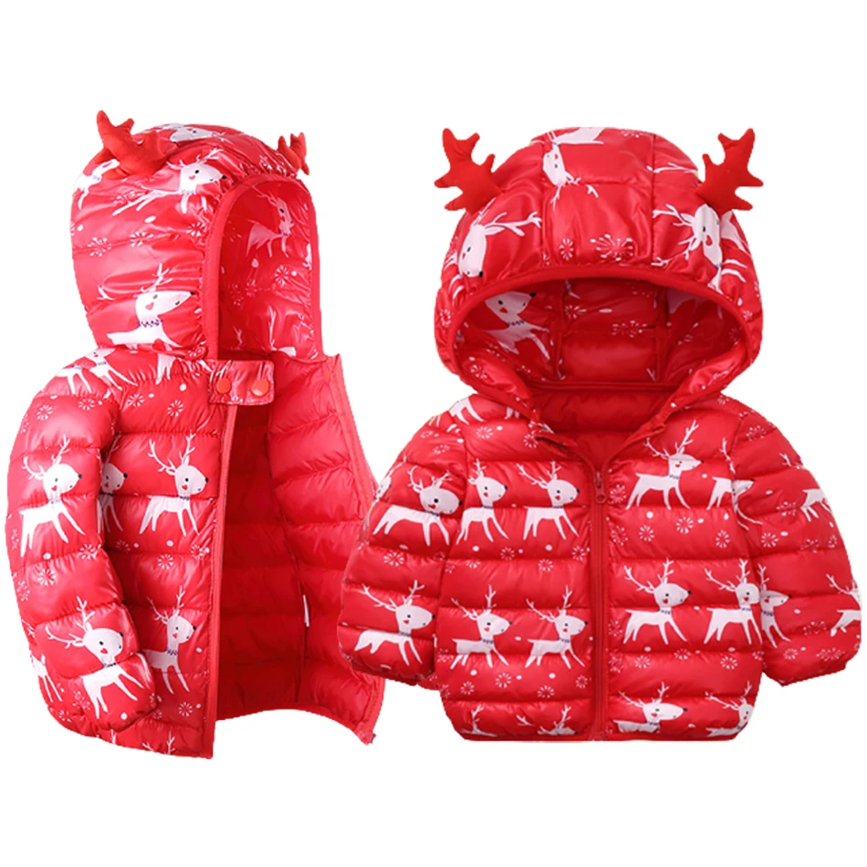 

Красная куртка для маленьких девочек светильник кие пуховики для мальчиков с капюшоном с ушками, весенняя одежда для девочек, детская одежд...