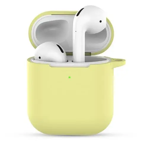 Для Airpods 2 TWS Портативный Силиконовый чехол для беспроводной bluetooth-гарнитуры защитный чехол анти-потеря наушники коробка аксессуары - Цвет: 05 yellow