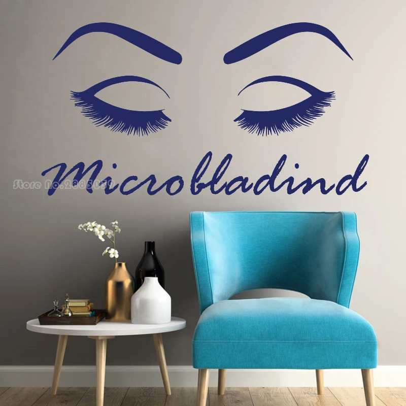 Ресницы и брови настенная наклейка ресницы для магазина на окно наращивание