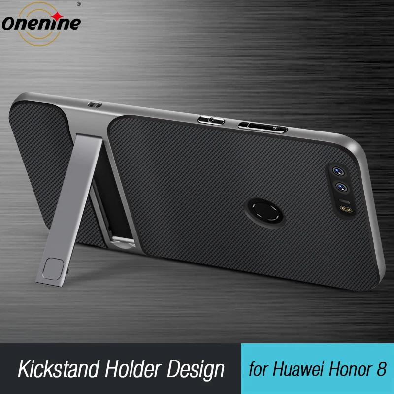 

3D Standing Mobile Phone Cases for Huawei Honor 8 Cover Silicon TPU PC 360 Protective Funda Capa Carcasa Honor8 Back Armor Coque