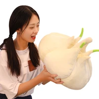 1pc 40cm simulation vegetable garlic plush toys creative plant pillow real like stuffed doll for children home decor funny gifts