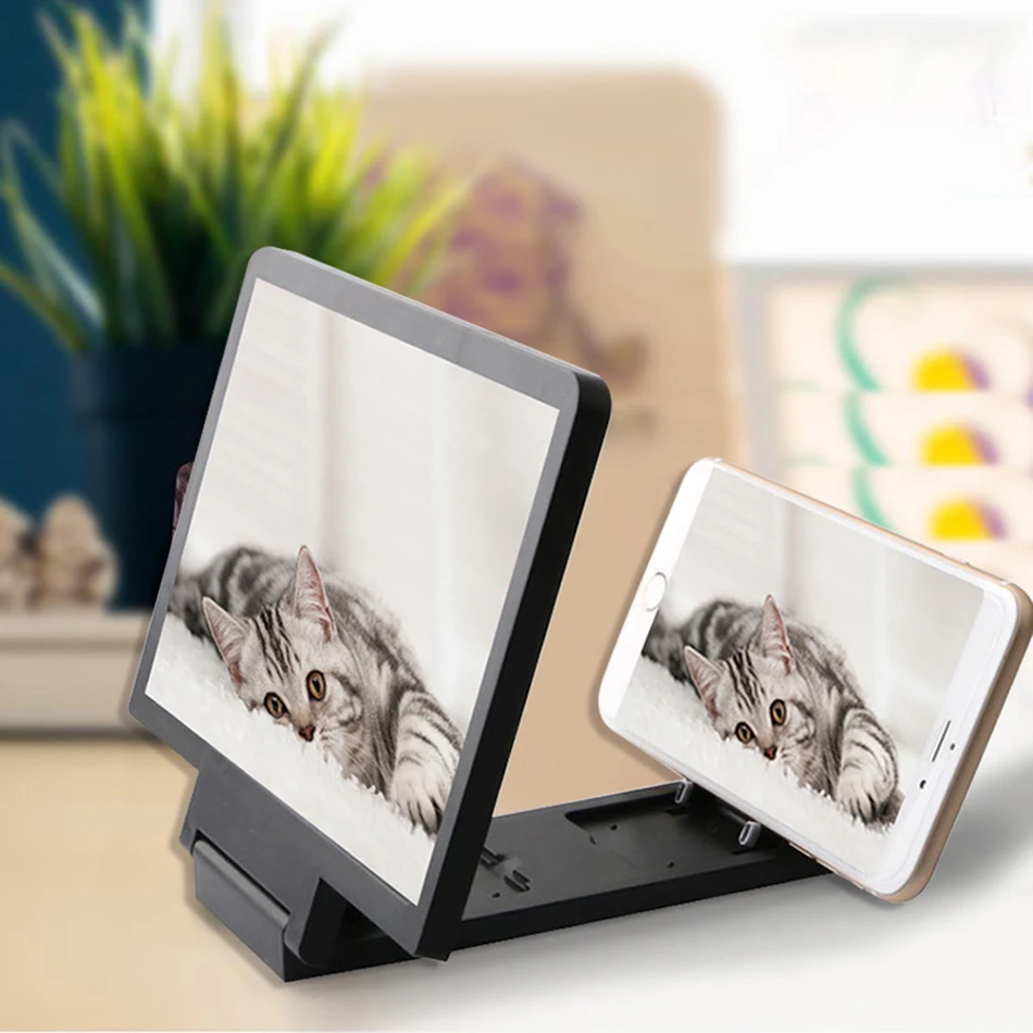 mobile phone holder stand screen video magnifier video amplifier amplifying desktop foldable bracket tablet holder eye protector free global shipping