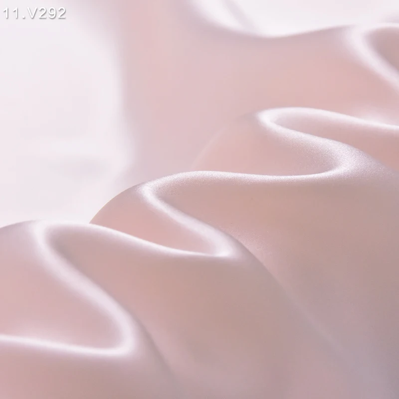 HYSK 100% Шелковая атласная ткань для невесты натуральный Шармез высококачественный