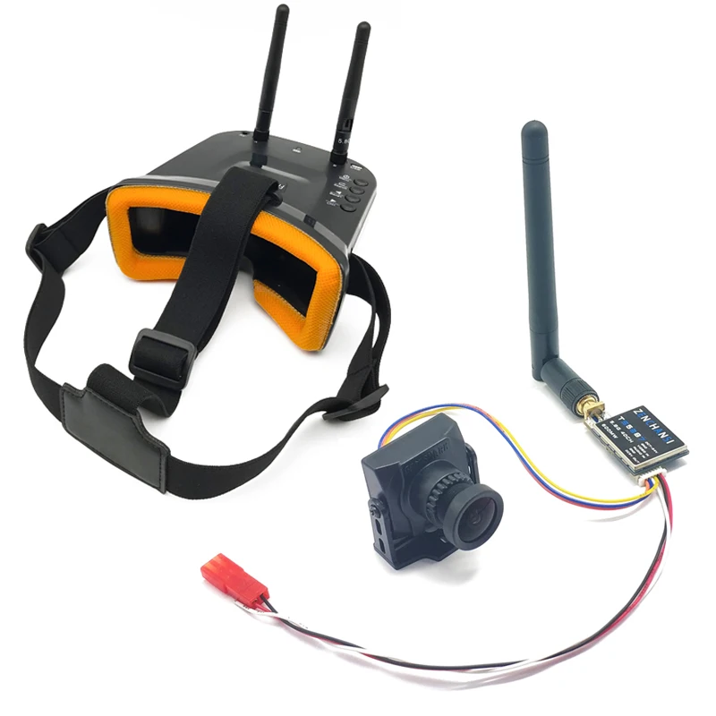 5 8G 40CH двойная антенна FPV очки гарнитура HD экран + 600mw передатчик Lancher CCD 600TVL камера