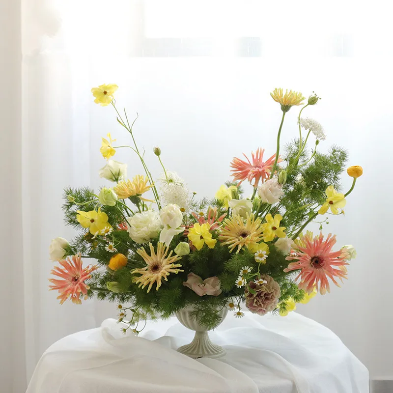 Классический Бокал ваза для цветов белый старинный цветочный горшок Ретро