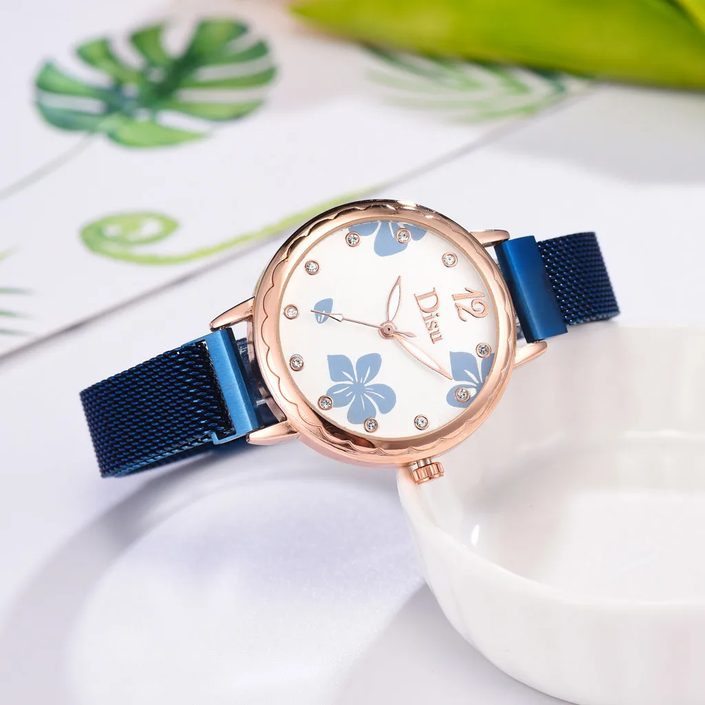 Fashion Simple Ladies Watch Women Cool Butterfly Flying Dance Dial Quartz Mesh Stainless Steel Belt Watches часы женские Gift /d |