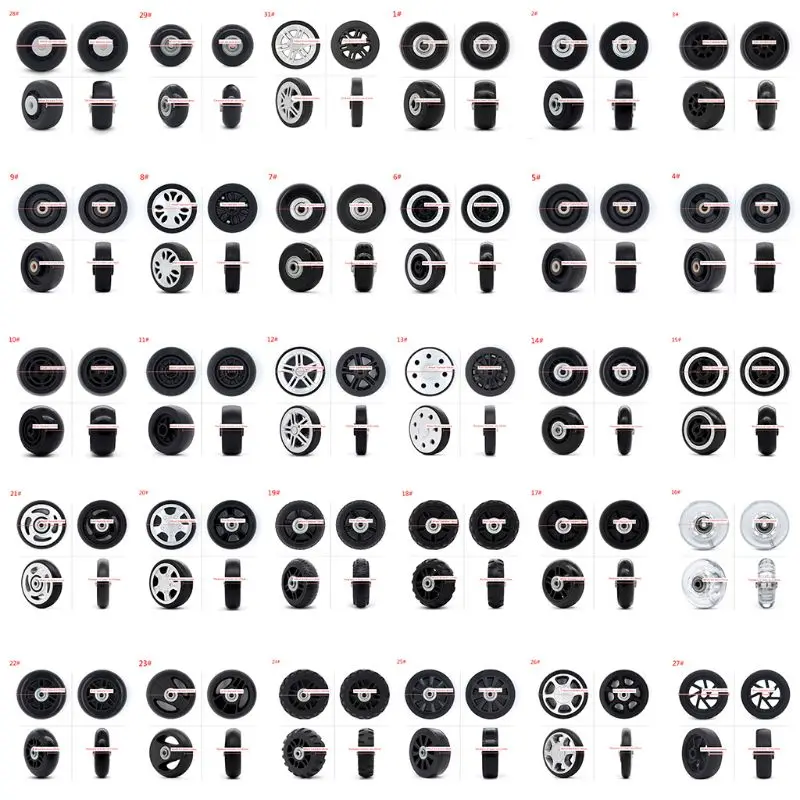 

1PC Plastic Swivel Wheels Rotation Suitcase Replacement Casters Luggage Case Parts Accessories