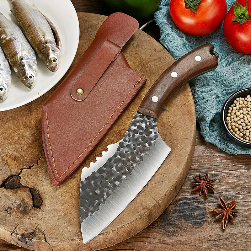 

Stainless Steel hand-Forged Cleaver Meat Fish Scaler Remover Boning Knife Kitchen Gadgets