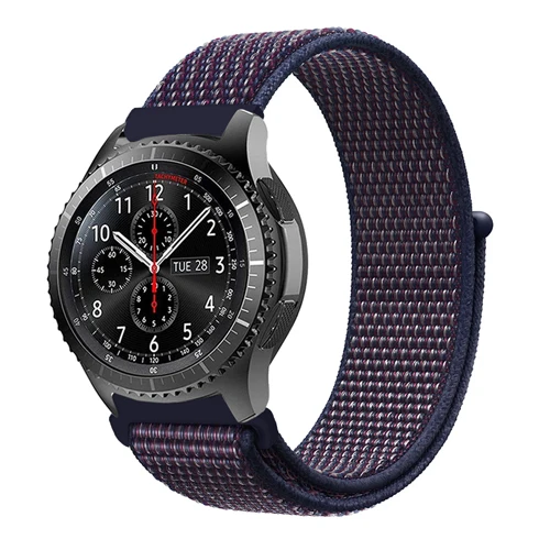 Indigo Gear s3 22 мм ремешок для samsung galaxy watch 46 мм 42 мм ремешок для часов gear s2 20 мм спортивный нейлоновый amazfit gtr huawei аксессуары для часов - Цвет ремешка: Indigo