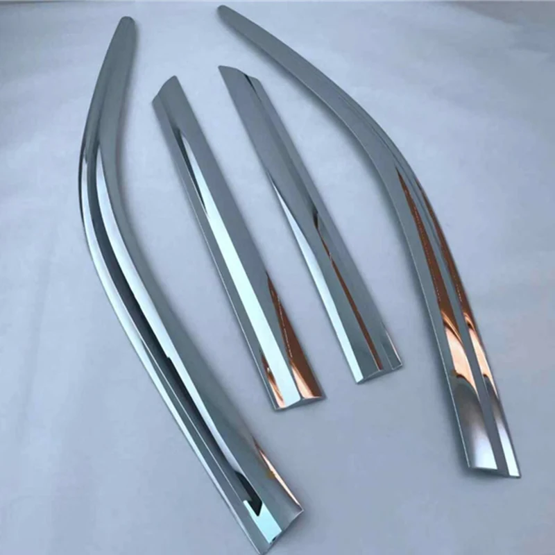 

Use For Toyota Fortuner Window Visor 2012--2015 Year Plating Side Sun Rain Protection Shield Exterior Body Kit Accessories 4 Pcs
