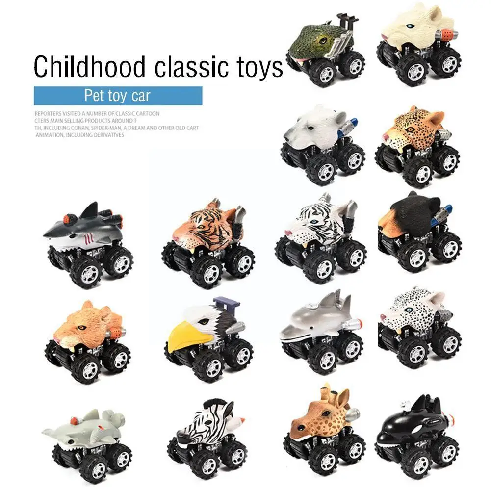 

Детские игрушки в виде животных, тигр, Рино, головной убор, фрикционный автомобиль, детский мини-подарок, модель для мальчика, литые фигурки ...