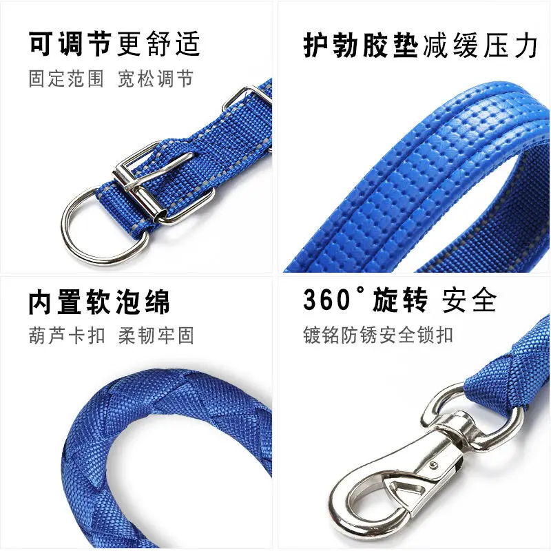 

Dog Leash Strong Hook Handle Nylon Glowing Luminous Pet Leash for Big Dog