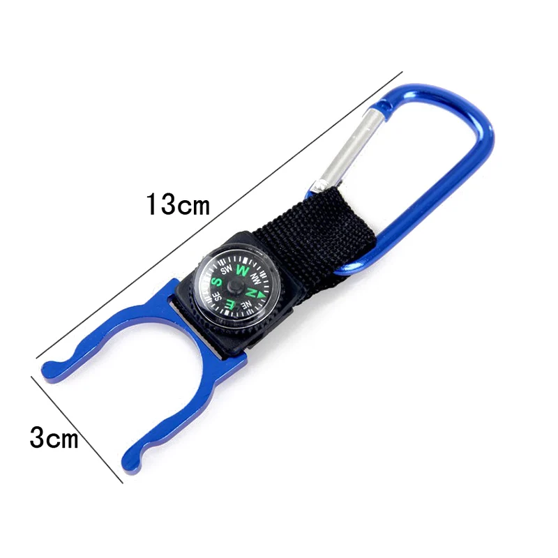 Кемпинг держатель бутылки воды с компасом легкий ремень вешалка клип брелок
