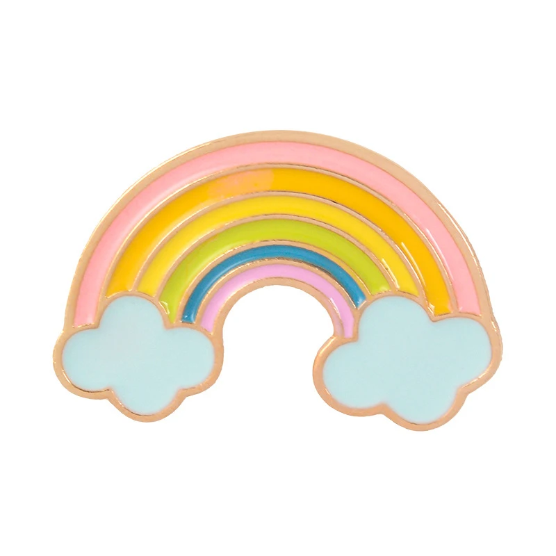 

Fashion Rainbow Enamel Lapel Cartoon Pins Multicolor Rainbow Badges Girl Backpack Cute Pins Gifts For Friends Wholesale Jewelry