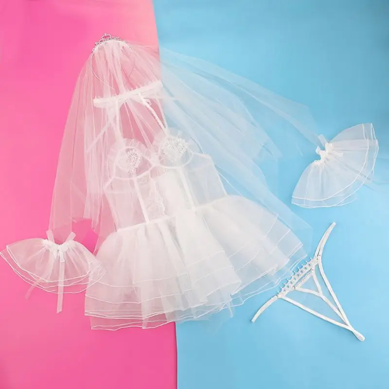 1 комплект кружевное сексуальное женское белье свадебное платье косплей ночное