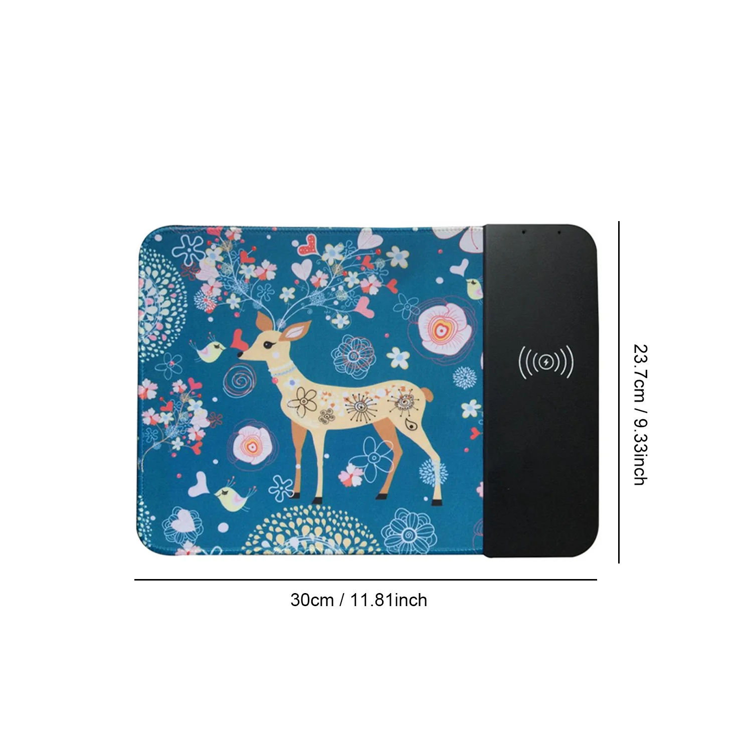 Многофункциональный коврик для мыши Besegad 2 в 1 с беспроводным зарядным