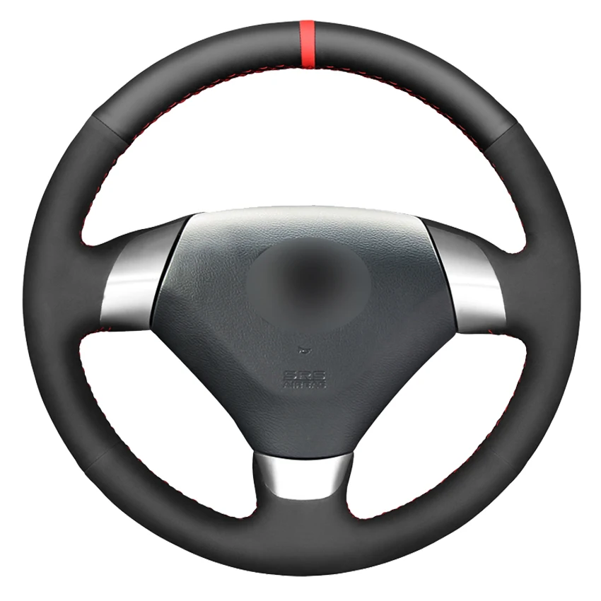 

Черная натуральная кожа замша ручная строчка искусственная кожа для Honda Accord 7 2002-2007 (3 спицы)