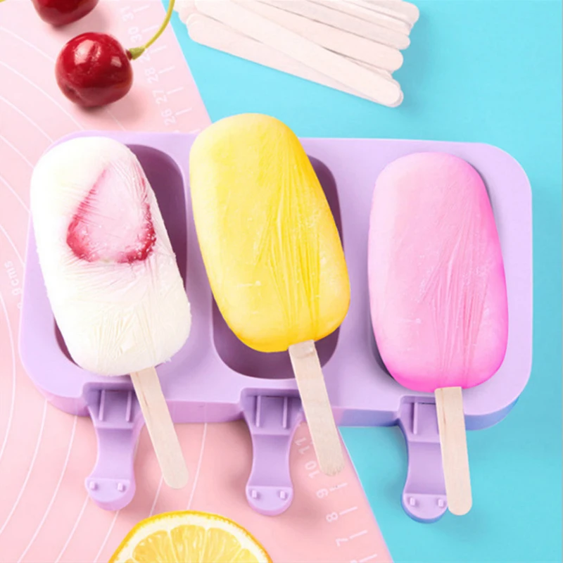 

DIY Homemade Cartoon Ice Cream Popsicle Ice Pop Maker Mould New Silicone Ice Cream Mold Popsicle Molds