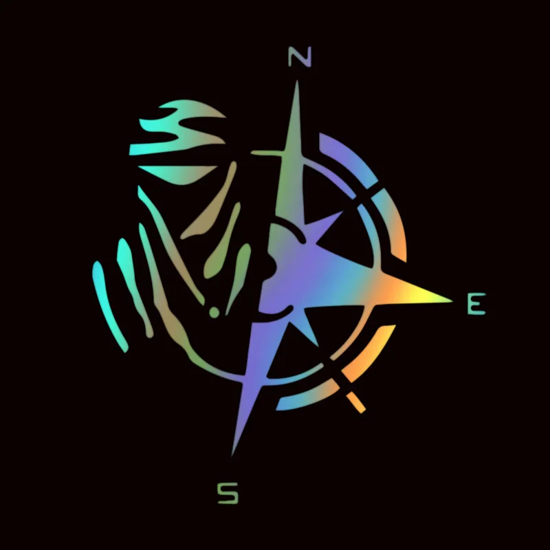 

Car Sticker Creative Design Personality Fashion Compass PvcDecoration Accessories Waterproof Cover Scratch Decal,12cm*13cm