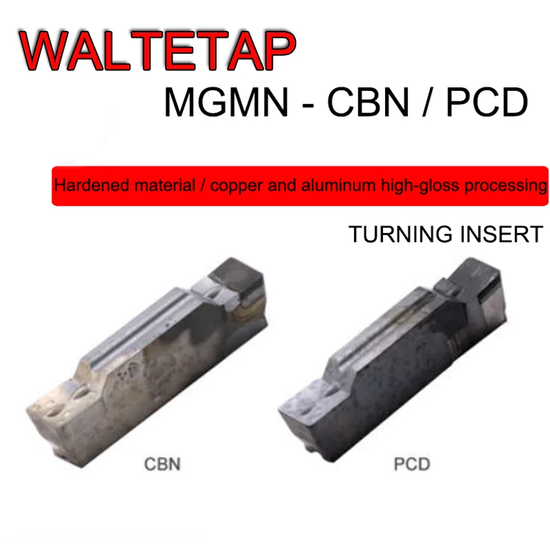 WALTETAP Алмазная PCD канавка и режущее лезвие MGMN CNC наружная круглая CBN сталь закалочная Алюминиевая CNC режущая головка