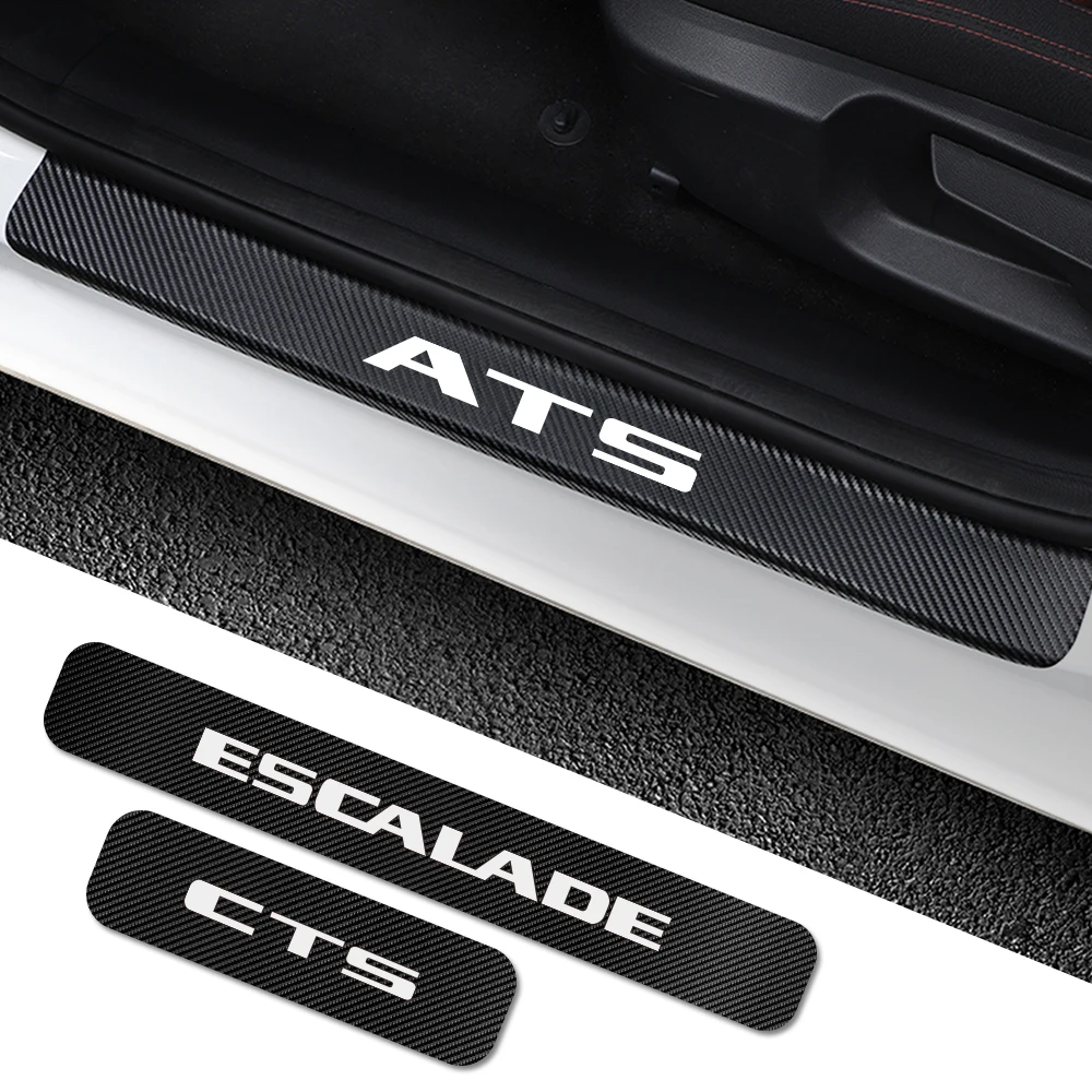 For Cadillac ATS CTS Escalade XTS XT4 XT5 CT6 4PCS Car Door Sill Stickers Auto Threshold Protector Decals Tuning Accessories | Автомобили