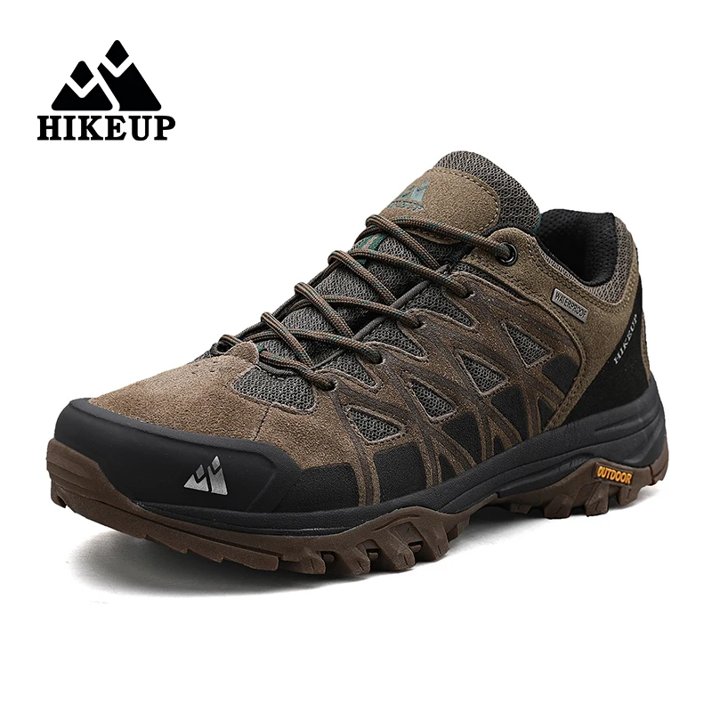 HIKEUP замша походная кроссовки Мужская мужская спортивная обувь для альпинизма