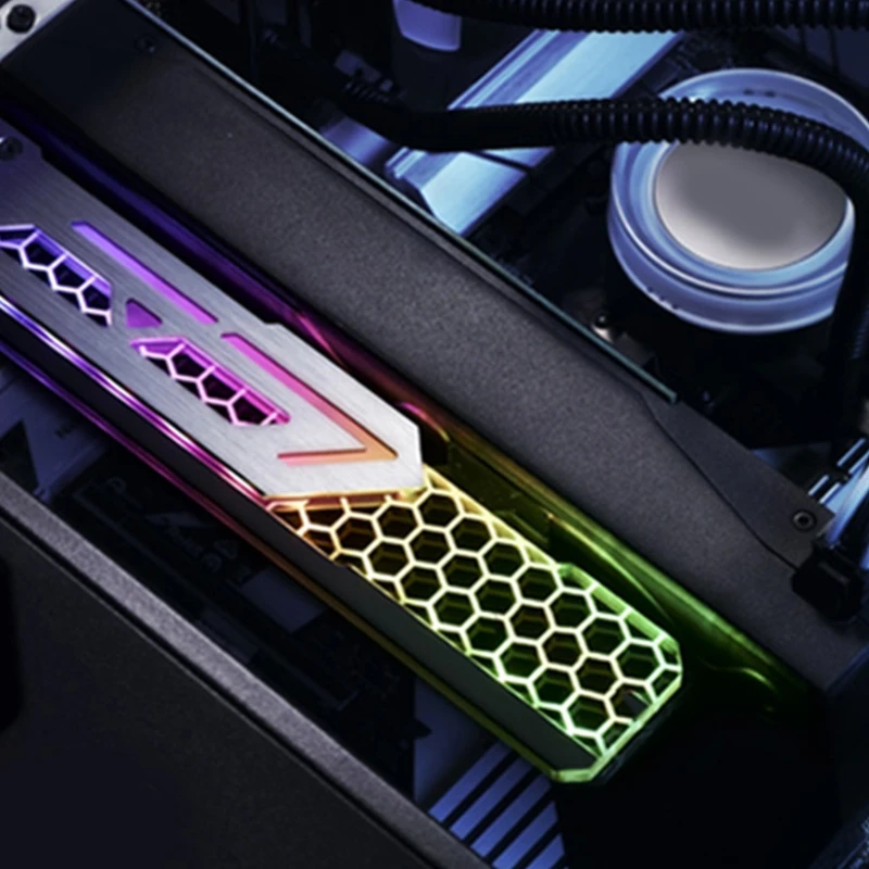 

VC3 Graphics Card Support Automatic Color-changing RGB Graphics Card Bracket with 3 Pin 5V Chassis LED Video Card Holder