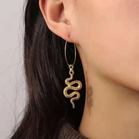 personalized design animal snake shaped earrings creative simple alloy stud earrings