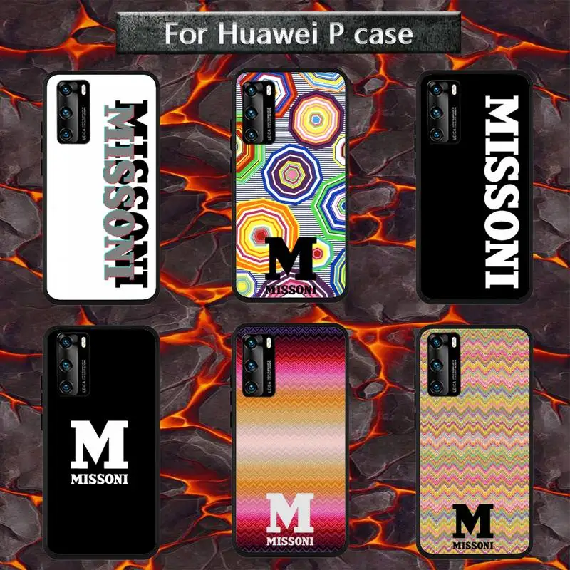 

Colorful Missonis Brand Phone Case For Huawei P40 30 20 Pro Lite P Smart Z 2020 Nova 5T Coque Cover