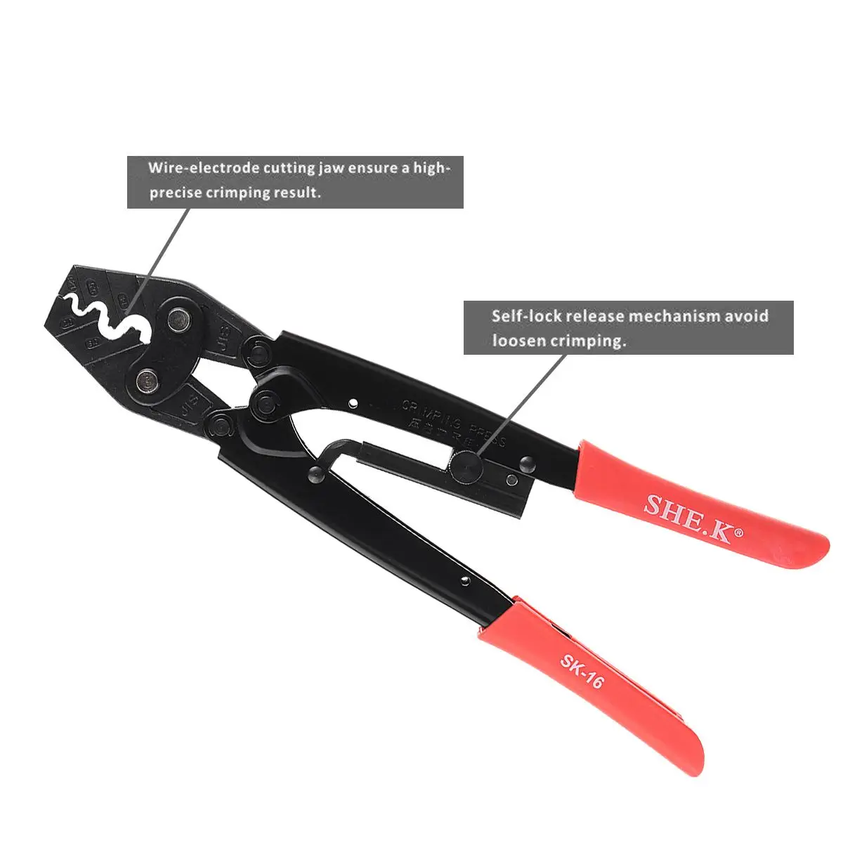 

0.5-25mm2 Ratchet Crimper Cable Wire Cutter Terminal Crimping Plier Electrical Hand Tools