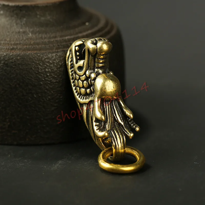 Креативная Чистая латунь Маленькая подвеска с головой дракона изысканные