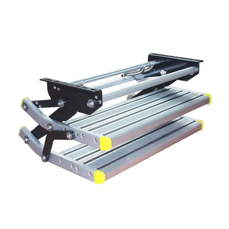 Aluminum Alloy Antiskid Motorhome Manual Pedal Step Telescopic Steps Ladder Portable Single/double Step Folding Step Ladder