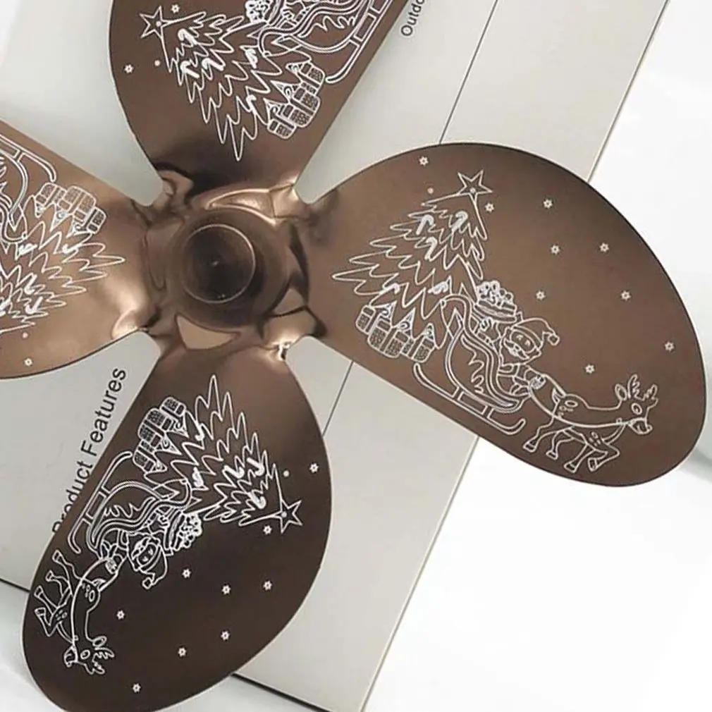 

Light Fireplace Fan for Christmas Wood Burning Real Hot Power Fireplace Small Fan Energy Saving Thermal Heater Fireplace Parts